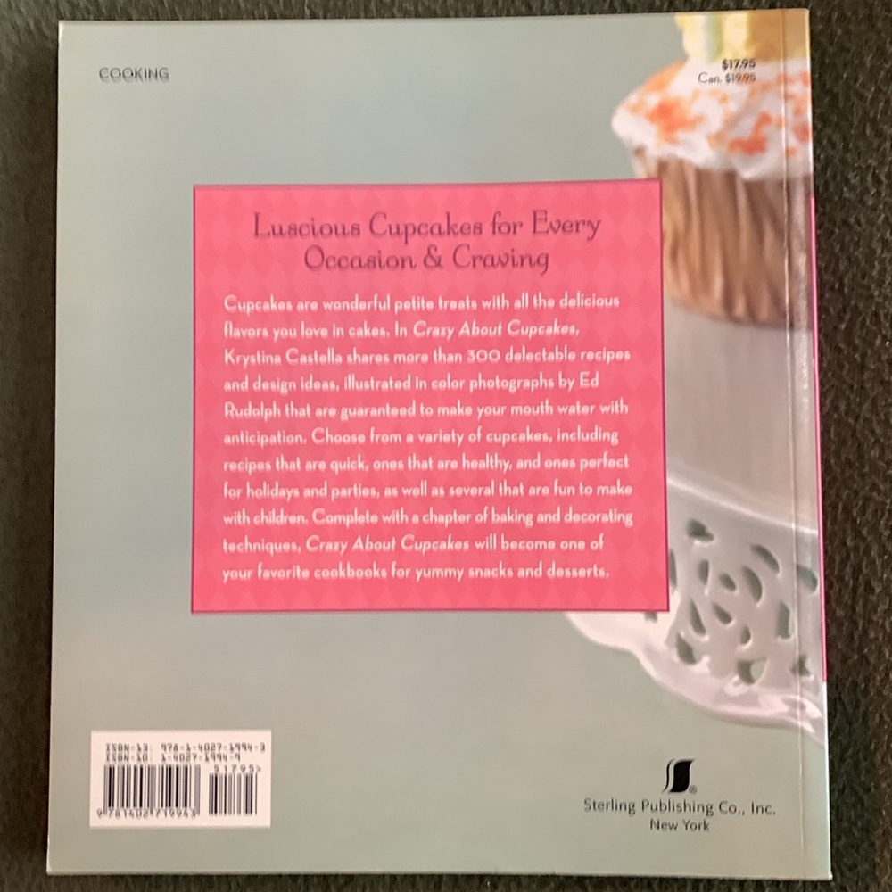 “Crazy about Cupcakes “ soft cover cookbook by Krystina Castella - Picture 2 of 4